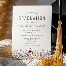 ボホウォーター色ワイルドフラワーアイボリー卒業パーティー