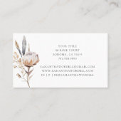 ボホウォーター色ワイルドフラワーフローリスト 名刺 (裏面)