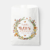 ボホウォーター色ワイルドフラワーベビーシャワー フェイバーバッグ (正面)