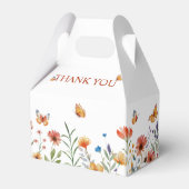 ボホウォーター色ワイルドフラワーベビーシャワー フェイバーボックス (裏面サイド)