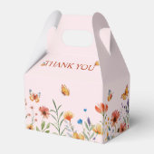 ボホウォーター色ワイルドフラワーベビーシャワー フェイバーボックス (裏面サイド)
