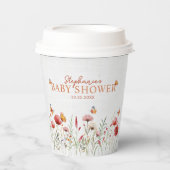 ボホウォーター色ワイルドフラワーベビーシャワー 紙コップ (正面)