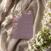 ボホウォーター色ワイルドフラワーメドウ結婚ズ 招待状