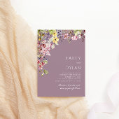 ボホウォーター色ワイルドフラワーメドウ結婚ズ 招待状