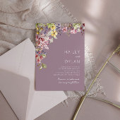 ボホウォーター色ワイルドフラワーメドウ結婚ズ 招待状