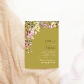 ボホウォーター色ワイルドフラワーメドウ結婚ズ 招待状