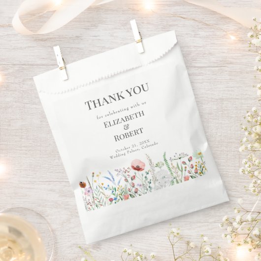 ボホウォーター色ワイルドフラワーメドウ フェイバーバッグ (クリップ留めされた状態)