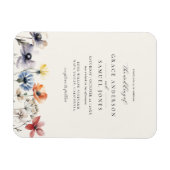 ボホウォーター色ワイルドフラワー結婚フローラ マグネット (横)