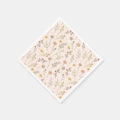 ボホウォーター色ワイルドフラワー スタンダードカクテルナプキン (角)