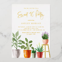 ボホウォーター色屋内植物Sweet sixteenパーティー