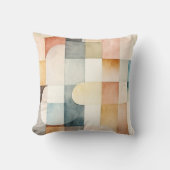 ボホウォーター色抽象芸術アート クッション (正面)