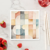 ボホウォーター色抽象芸術アート スタンダードランチョンナプキン (インサイチュ)