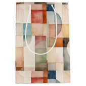 ボホウォーター色抽象芸術アート ミディアムペーパーバッグ (正面)