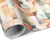 ボホウォーター色抽象芸術アート ラッピングペーパー (ロールコーナー)