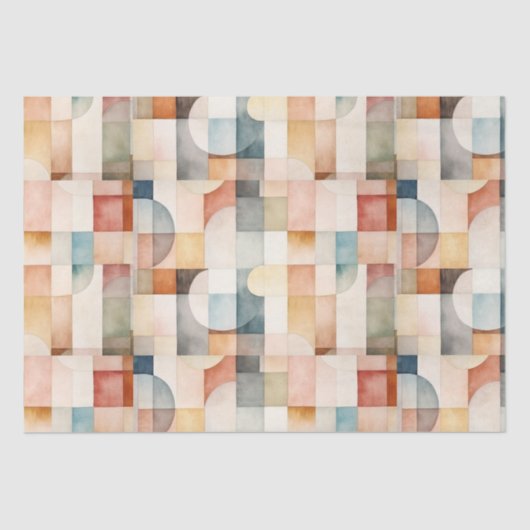 ボホウォーター色抽象芸術アート 薄葉紙 (正面)