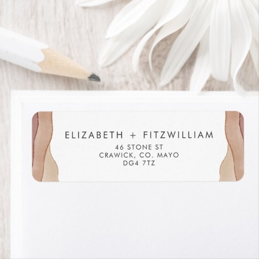 ボホウォーター色抽象芸術𝄅差出人住所ラベル ラベル (インサイチュ)