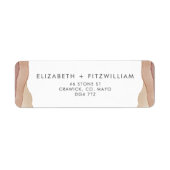 ボホウォーター色抽象芸術𝄅差出人住所ラベル ラベル (正面)