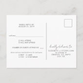 ボホウォーター色抽象芸術結婚式RSVP ポストカード (裏面)