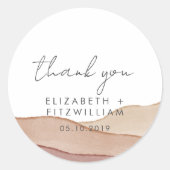 ボホウォーター色抽象芸術 | お願い ラウンドシール (正面)