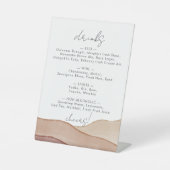 ボホウォーター色抽象芸術 | のドリンク結婚メニュー 台座サイン (正面)