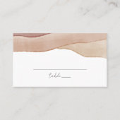 ボホウォーター色抽象芸術 | ウェディング プレイスカード (正面)