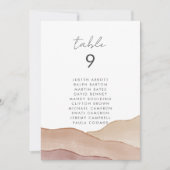 ボホウォーター色抽象芸術 | 座席表カード (正面)