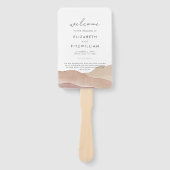 ボホウォーター色抽象芸術 | 結婚式 プログラム ハンドファン (正面)