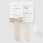 ボホウォーター色抽象芸術 | 結婚式 プログラム ハンドファン (正面&裏面)