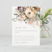 ボホウォーター色秋秋フローラバンチ結婚ーズ サンキューカード (スタンド正面)