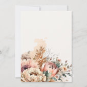 ボホウォーター色秋秋フローラバンチ結婚ーズ サンキューカード (裏面)