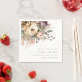 ボホウォーター色秋秋フローラバンチ結婚ーズ スタンダードカクテルナプキン (インサイチュ)