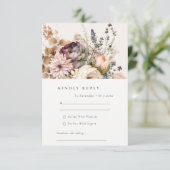 ボホウォーター色秋秋フローラバンチ結婚ーズ 出欠カード (スタンド正面)