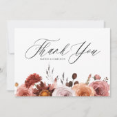 ボホウォーター色秋結婚花 サンキューカード (正面)