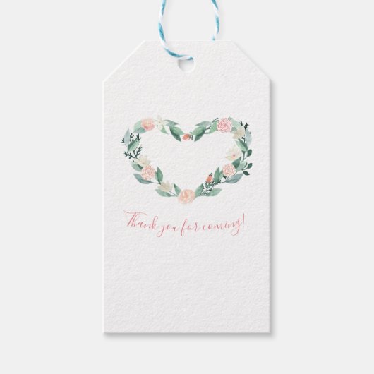 ボホウォーター色結婚式の引き出物ラベル ギフトタグ (正面)