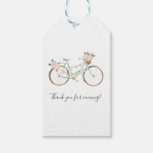 ボホウォーター色結婚式の引き出物ラベル ギフトタグ (正面)