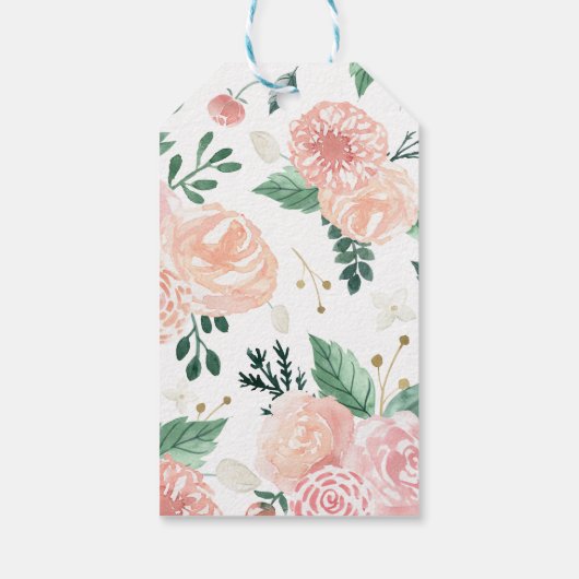 ボホウォーター色結婚式の引き出物ラベル ギフトタグ (裏面)