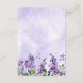 ボホウォーター色薄紫結婚花の詳細 エンクロージャーカード (裏面)