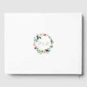 ボホウォーター色赤面クリームフラワーズ結婚金ゴールド ゲストブック (裏面)