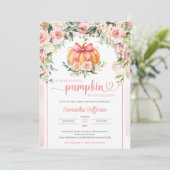 ボホウォーター色赤面フローラ水玉模様カボチャ 招待状 (スタンド正面)