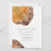 ボホウォーター色金ゴールドオレンシンプルジ結婚ズ 招待状 (正面)