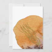 ボホウォーター色金ゴールドオレンシンプルジ結婚ズ 招待状 (裏面)