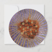 ボホウォーター色金ゴールド紫シンプルのユニーク結婚 招待状 (裏面)