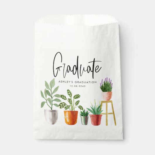 ボホウォーター色鉢植え植物卒業 フェイバーバッグ (正面)