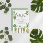 ボホウォーター色鉢植え誕生日パーティー 招待状