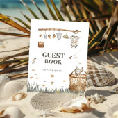 ボホウォーター魚釣りベビーシャワーゲストブック ポスター