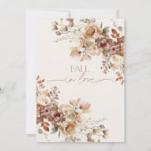 ボホウォーム秋フローラ秋インラブブライダルシャワー 招待状 (裏面)
