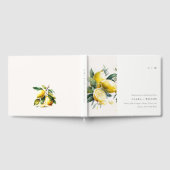 ボホウォー素朴タカラーイエローレモン庭園の結婚式 ゲストブック (全面)