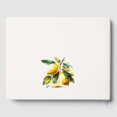 ボホウォー素朴タカラーイエローレモン庭園の結婚式 ゲストブック (裏面)