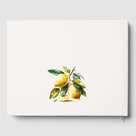 ボホウォー素朴タカラーイエローレモン庭園の結婚式 ゲストブック (裏面)