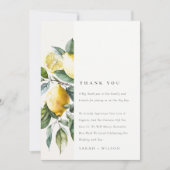 ボホウォー素朴タカラーイエローレモン庭園の結婚式 サンキューカード (正面)